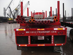 Covey Transport - Steel Pipe Storage